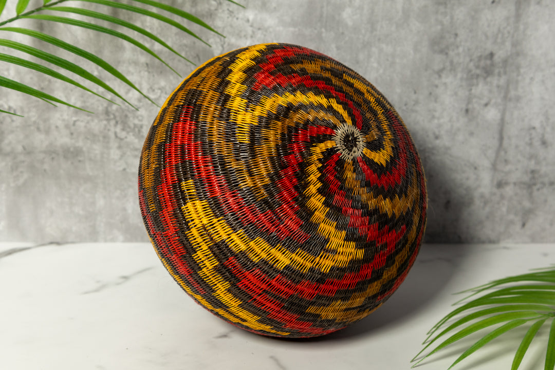 ZigZag Flames Of Fire Woven Basket