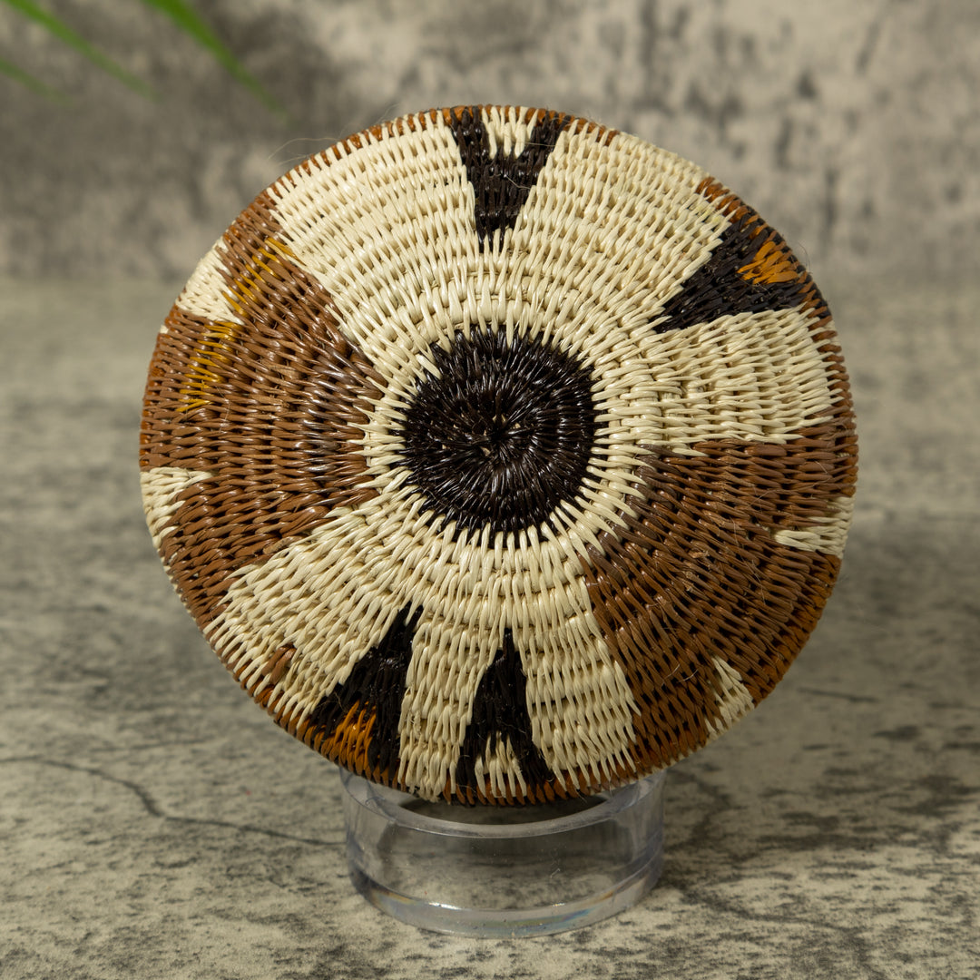 Black Brown And White Bird Rainforest Basket