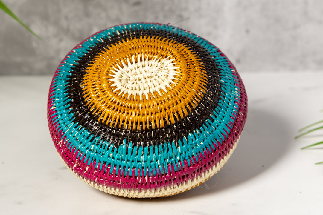 Rainbow Colors Basket With Top