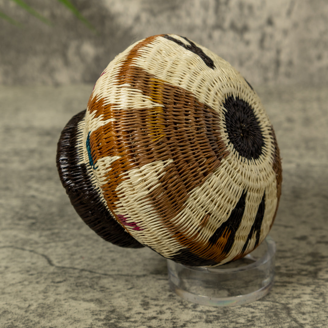 Black Brown And White Bird Rainforest Basket