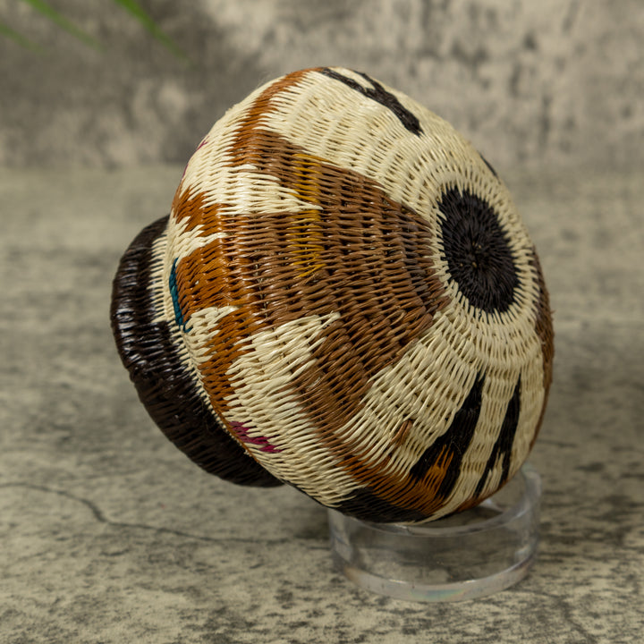 Black Brown And White Bird Rainforest Basket