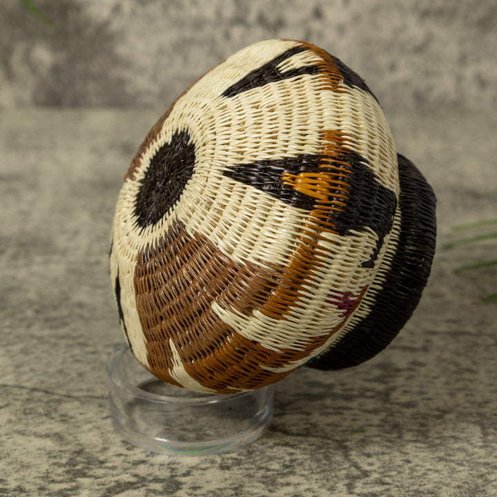 Black Brown And White Bird Rainforest Basket