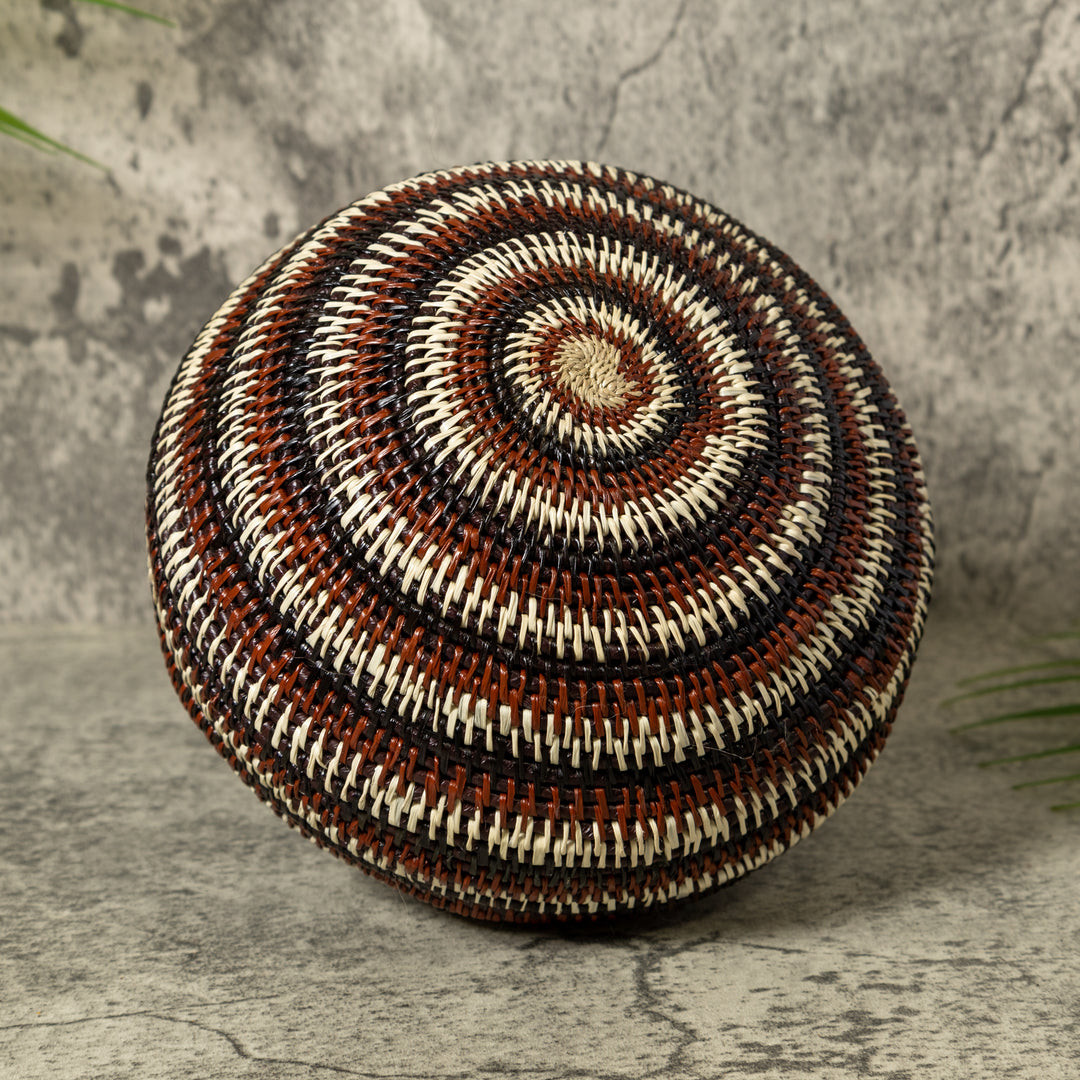 Brown Black And White Rings Rainforest Basket