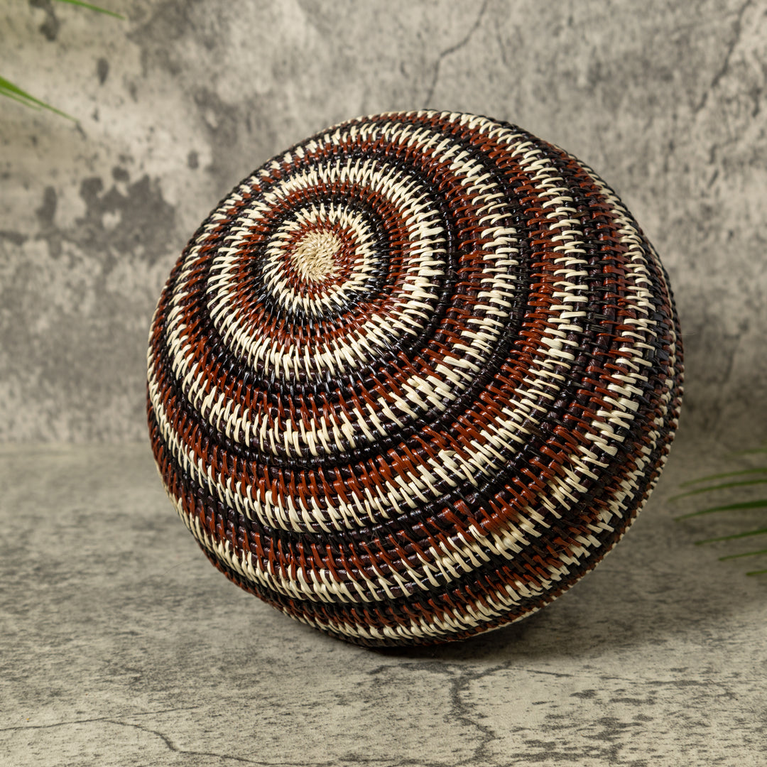 Brown Black And White Rings Rainforest Basket