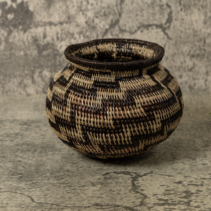 Black And Brown Sanke Spiral Rainforest Basket