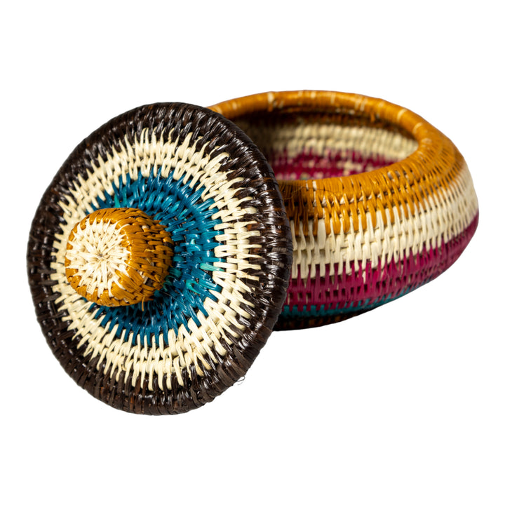 Rainbow Colors Basket With Top