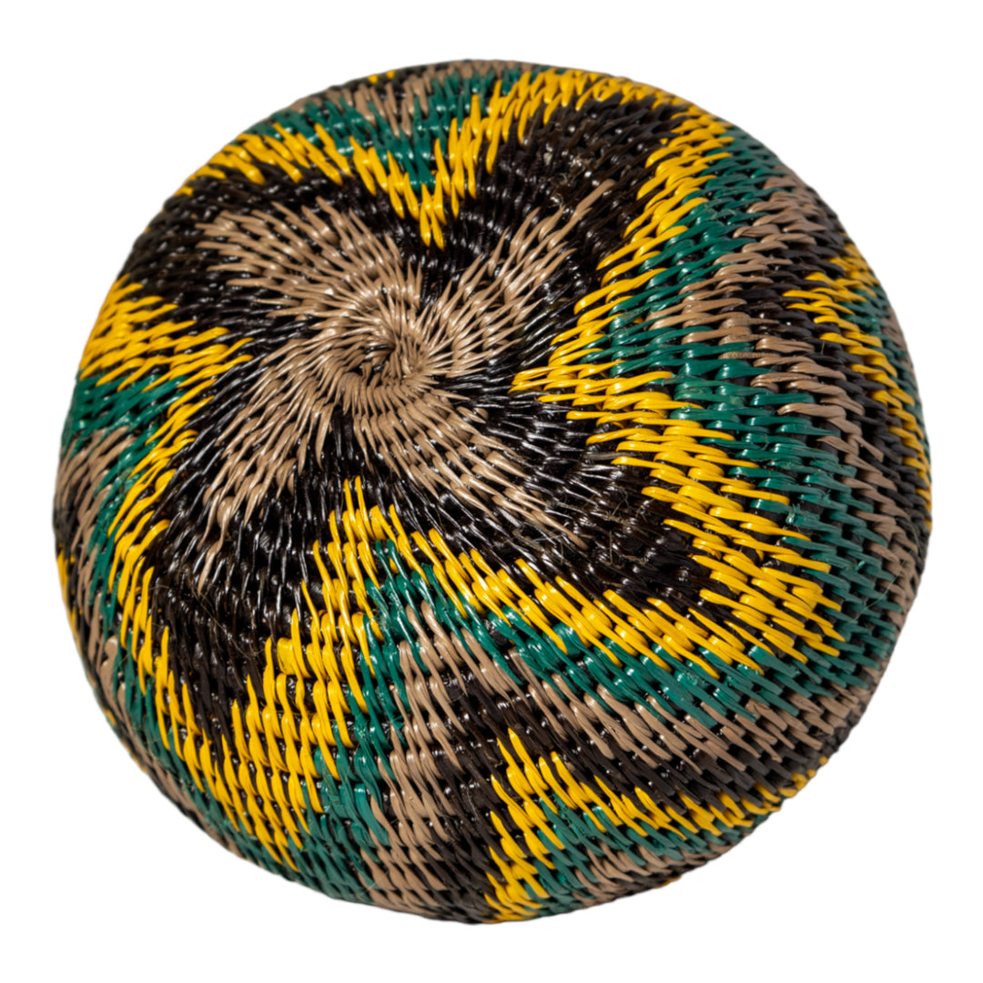 Tropical Harmony Woven Basket With Top