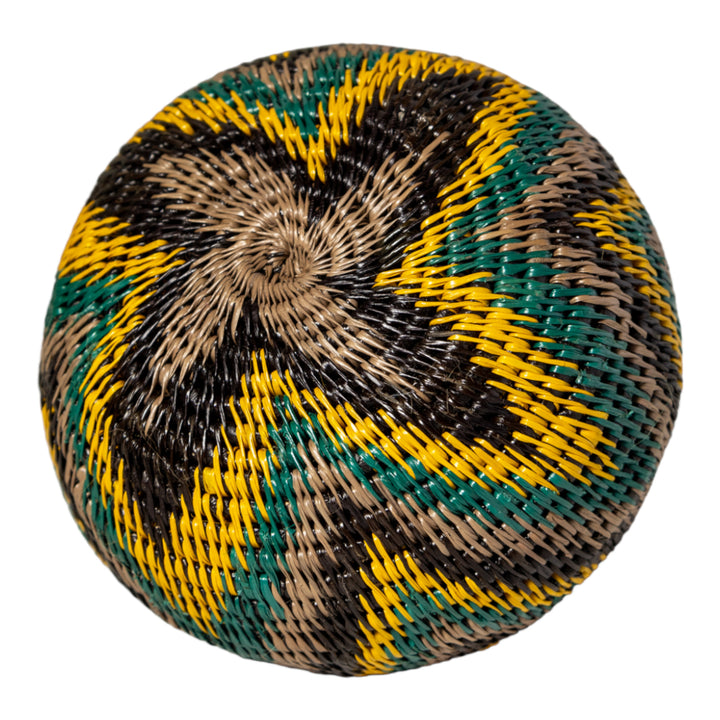 Tropical Harmony Woven Basket With Top
