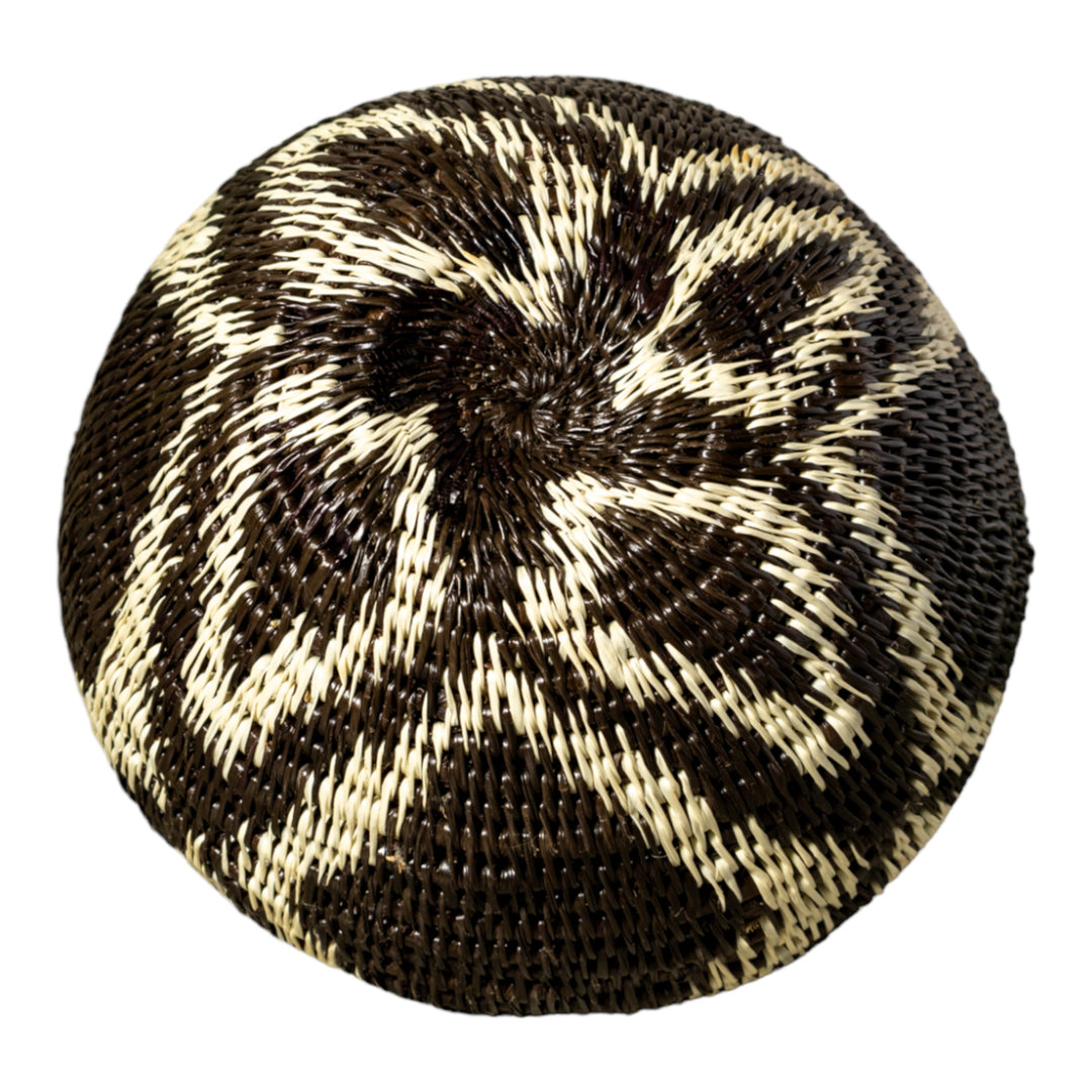 ZigZag Rainforest Serenity Woven Basket With Top