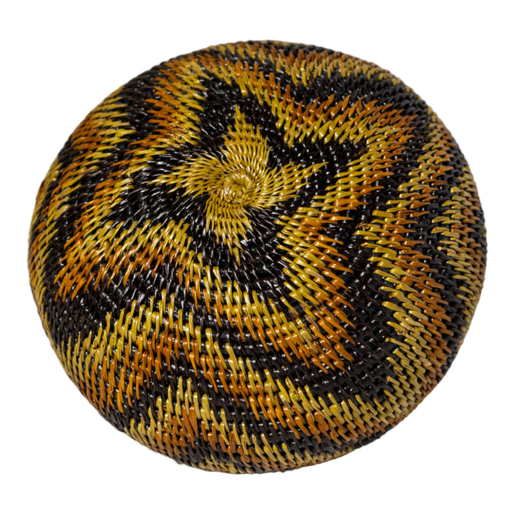 Brown Forest Chimes Woven Basket With Top