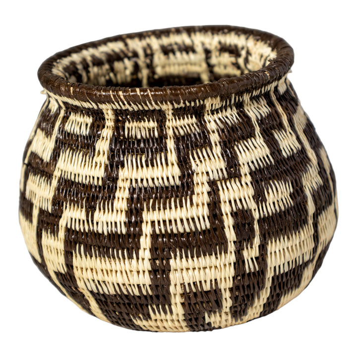 Black And White Staircase Woven Basket