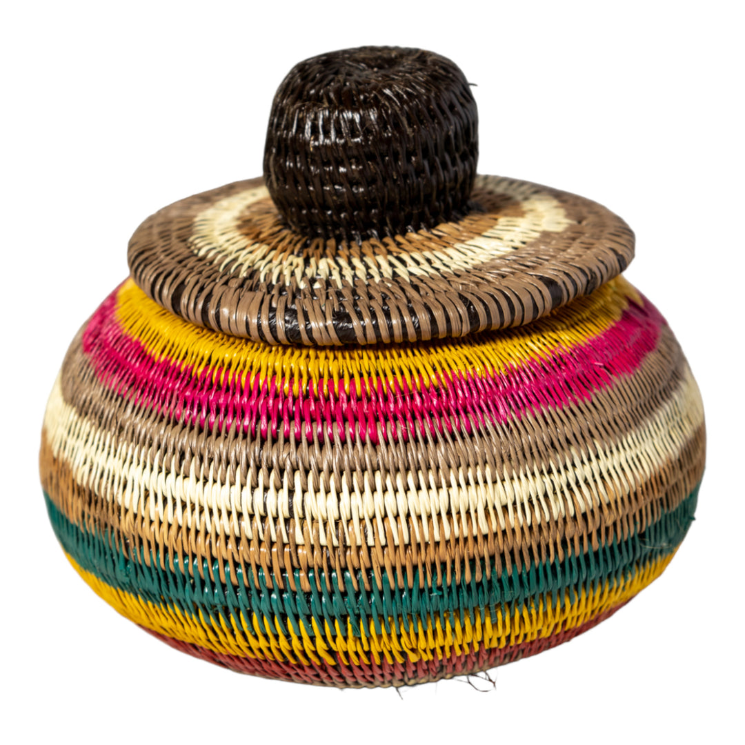 Rainbow Colors Basket With Top