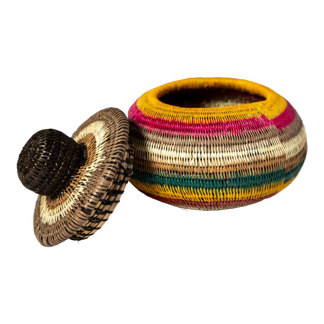 Rainbow Colors Basket With Top