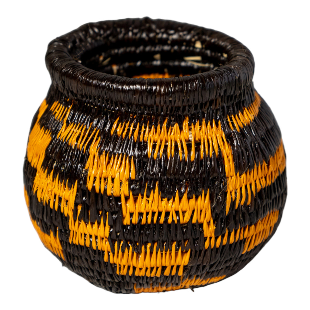 Small Gold And Black Rainforest Basket