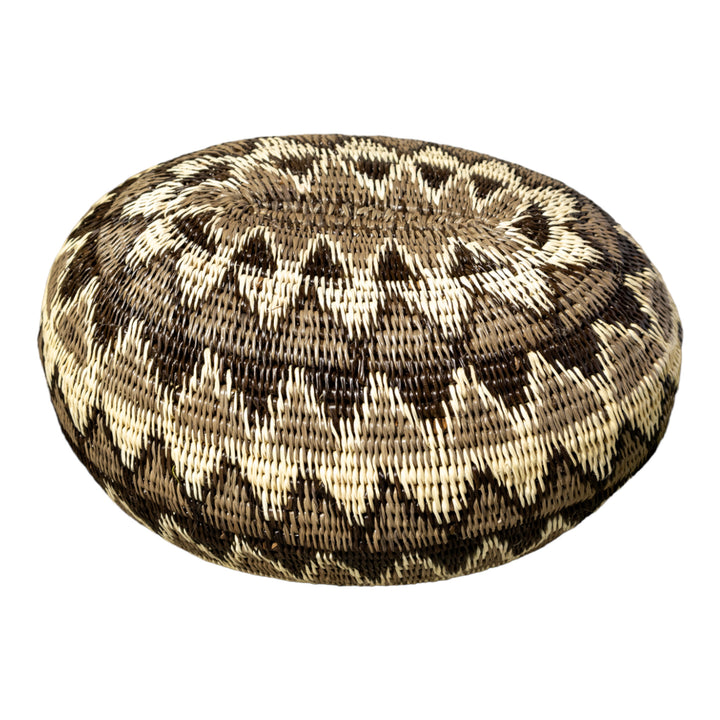 Gray Forest Melody Woven Basket With Top