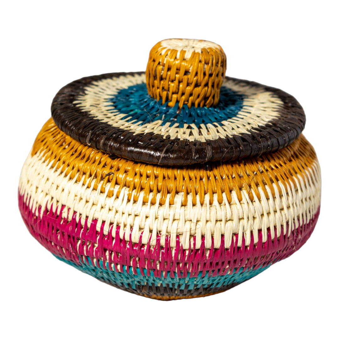 Rainbow Colors Basket With Top
