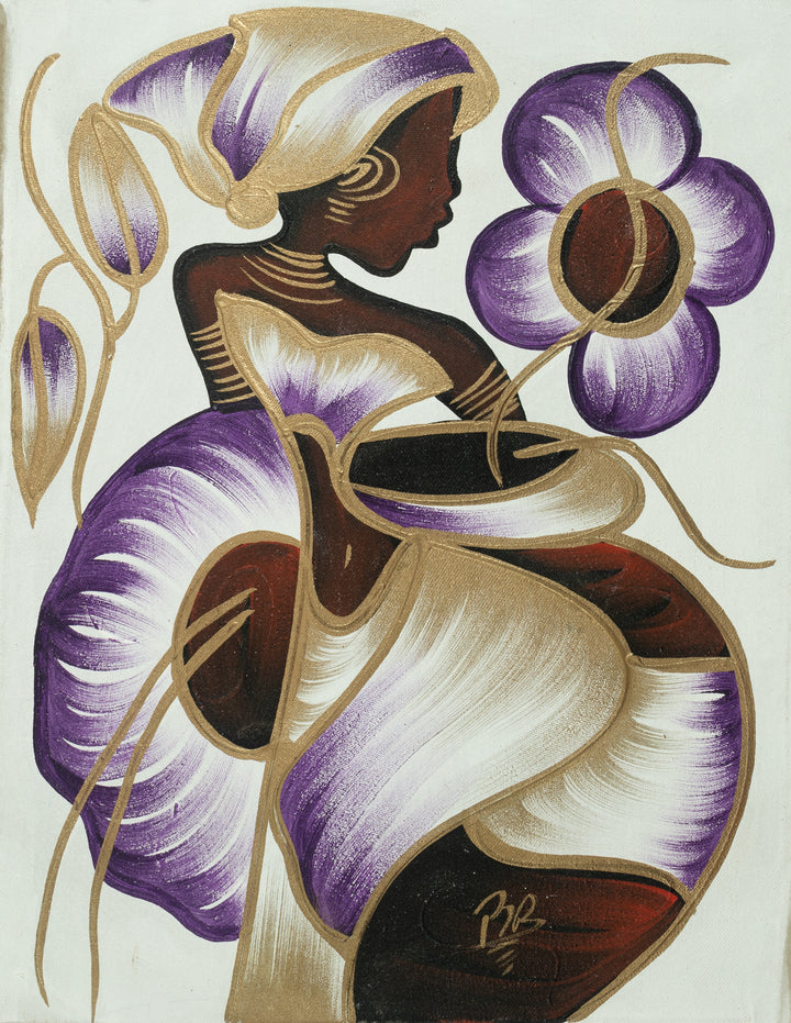 Haitian Painting Elegance in Bloom