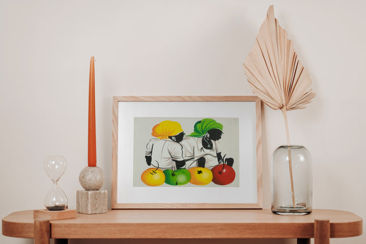 Haitian Painting Citrus Silhouettes