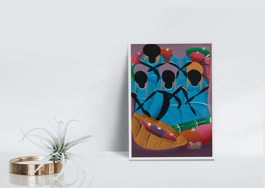 Haitian Painting Harbor Hues