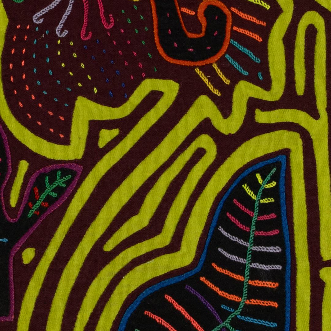 Traditional Burgundy And Chartruce King And Queen of The Jungle Mola