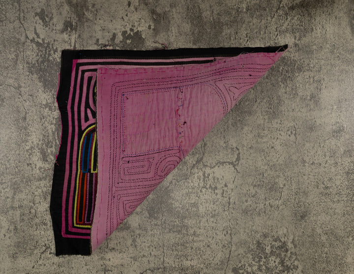 Vintage Black And Pink Toucan Bird Mola