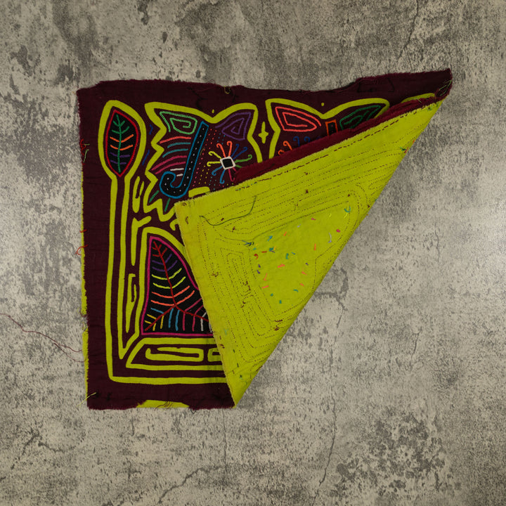 Traditional Burgundy And Chartruce King And Queen of The Jungle Mola