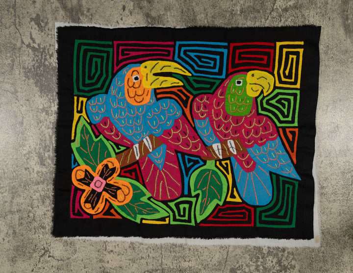 Fantasy Red And Blue Toucan And Parrot Bird Mola