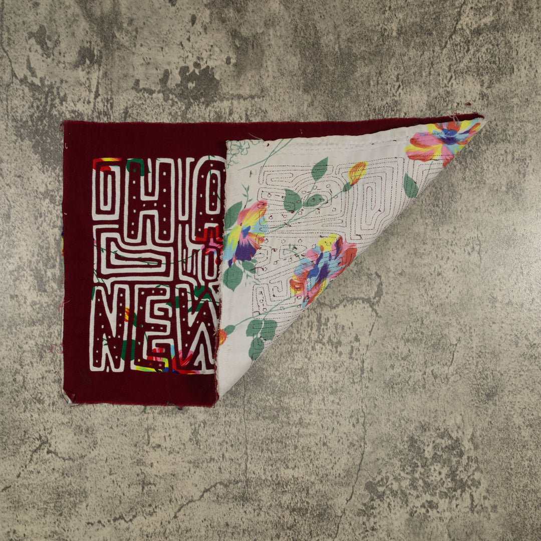 Vintage Red And White Happy New Year Mola