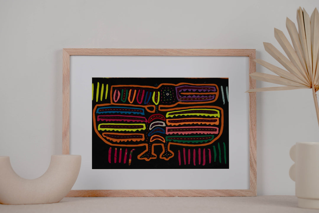 Traditional Black And Orange Thunderbird Mola