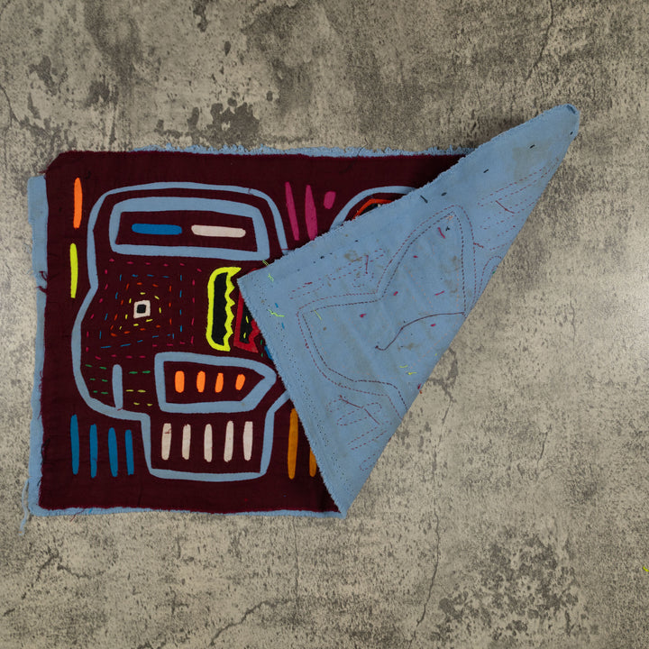 Traditional Burgundy And Blue Monster From The Deep Mola