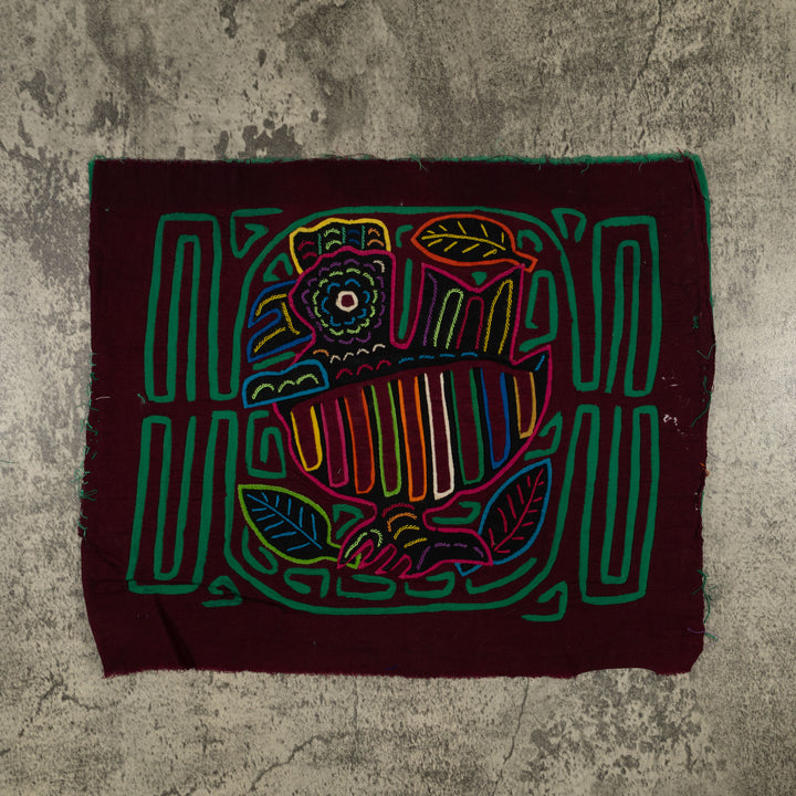 Traditional Burgundy And Green Chicken Mola
