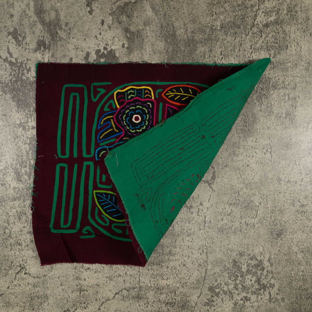 Traditional Burgundy And Green Chicken Mola