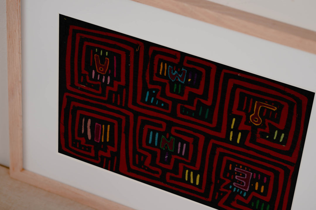 Traditional Black And Red Classic Design Mola