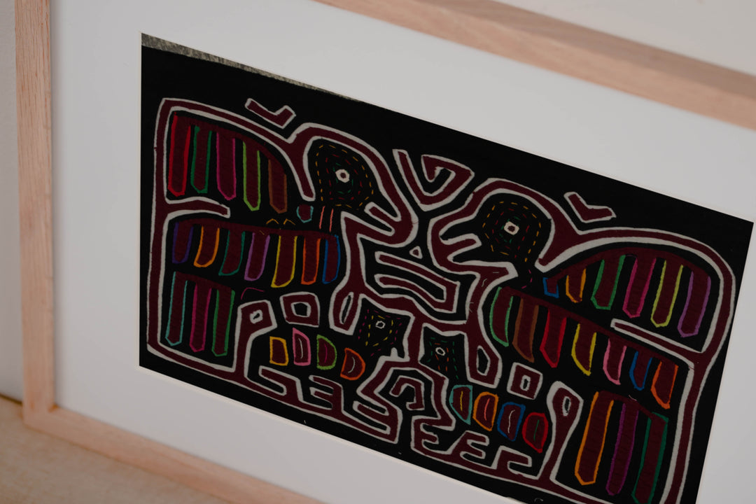 Traditional Red White and Black Family Affair Mola