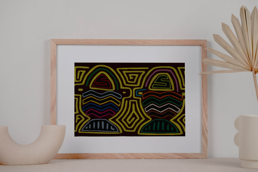 Traditional Multi-Color Flower Basket Mola