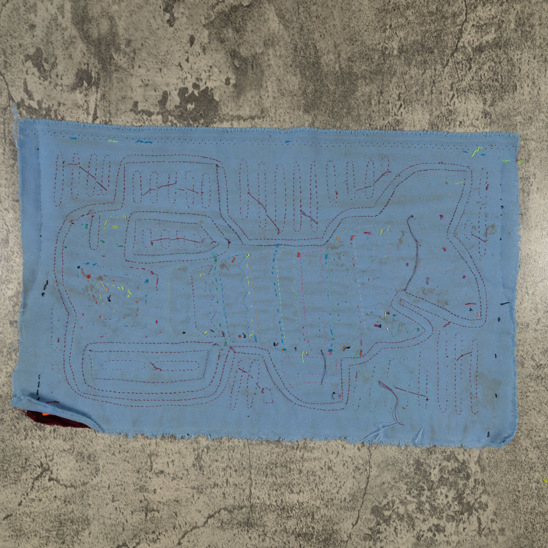Traditional Burgundy And Blue Monster From The Deep Mola