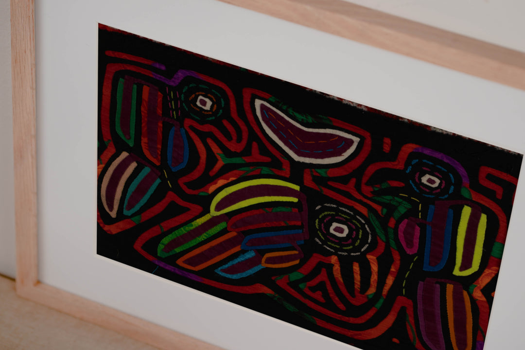 Traditional Black And Red Family Affair Mola