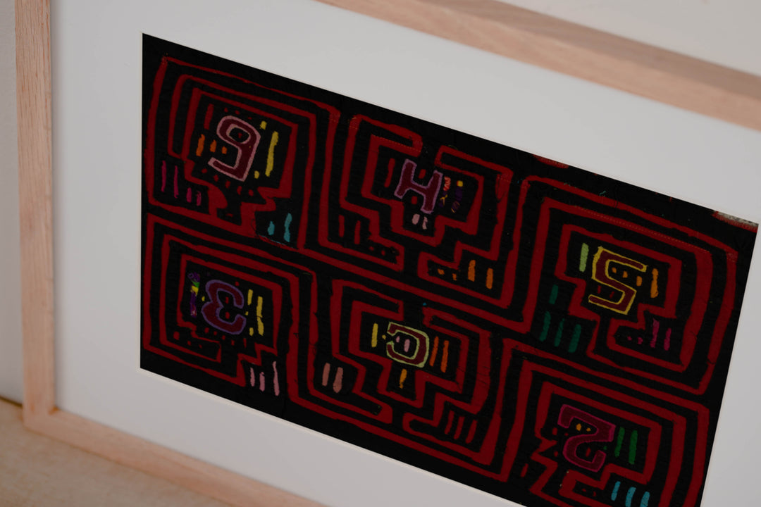 Traditional Black And Red Classic Design Mola