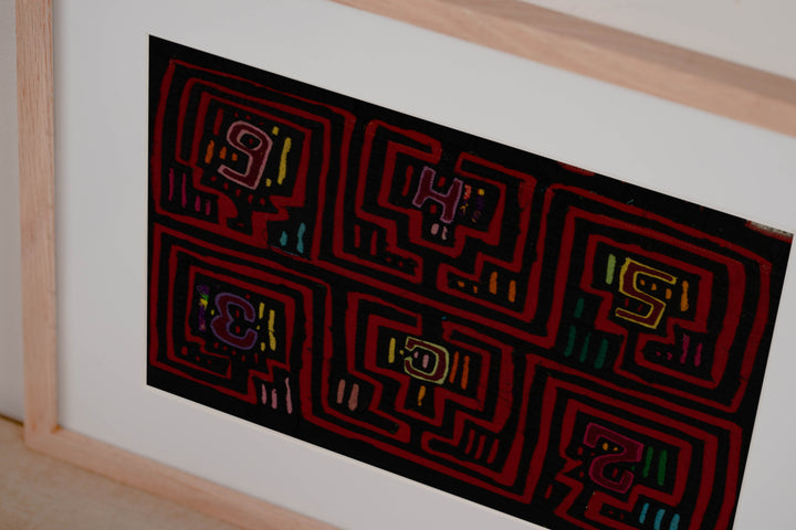 Traditional Black And Red Classic Design Mola