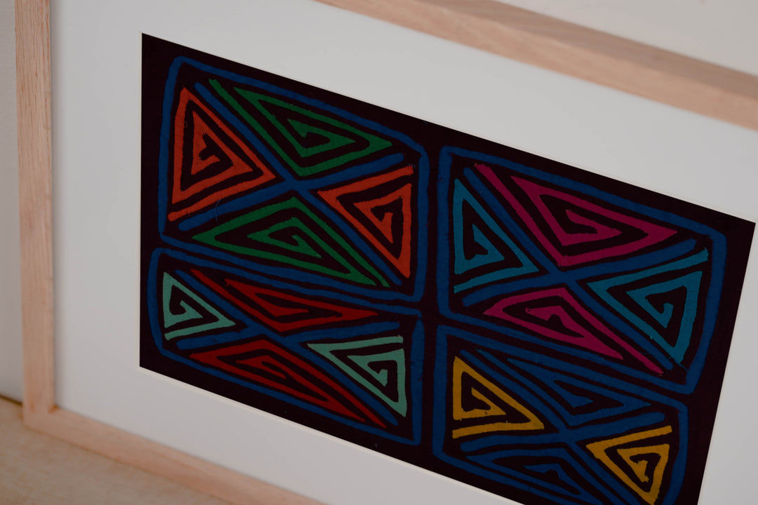 Classic Multi-Color Squares And Diamond Design Mola