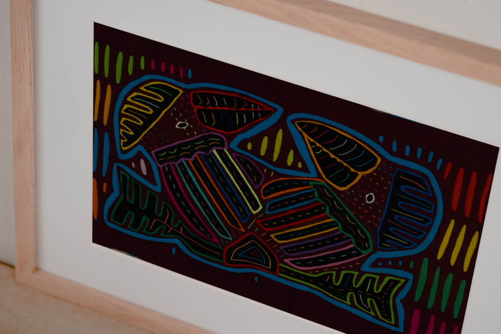 Maroon And Turquoise Jungle Bird Mola