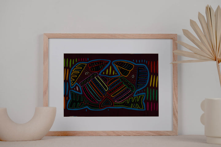Maroon And Turquoise Jungle Bird Mola