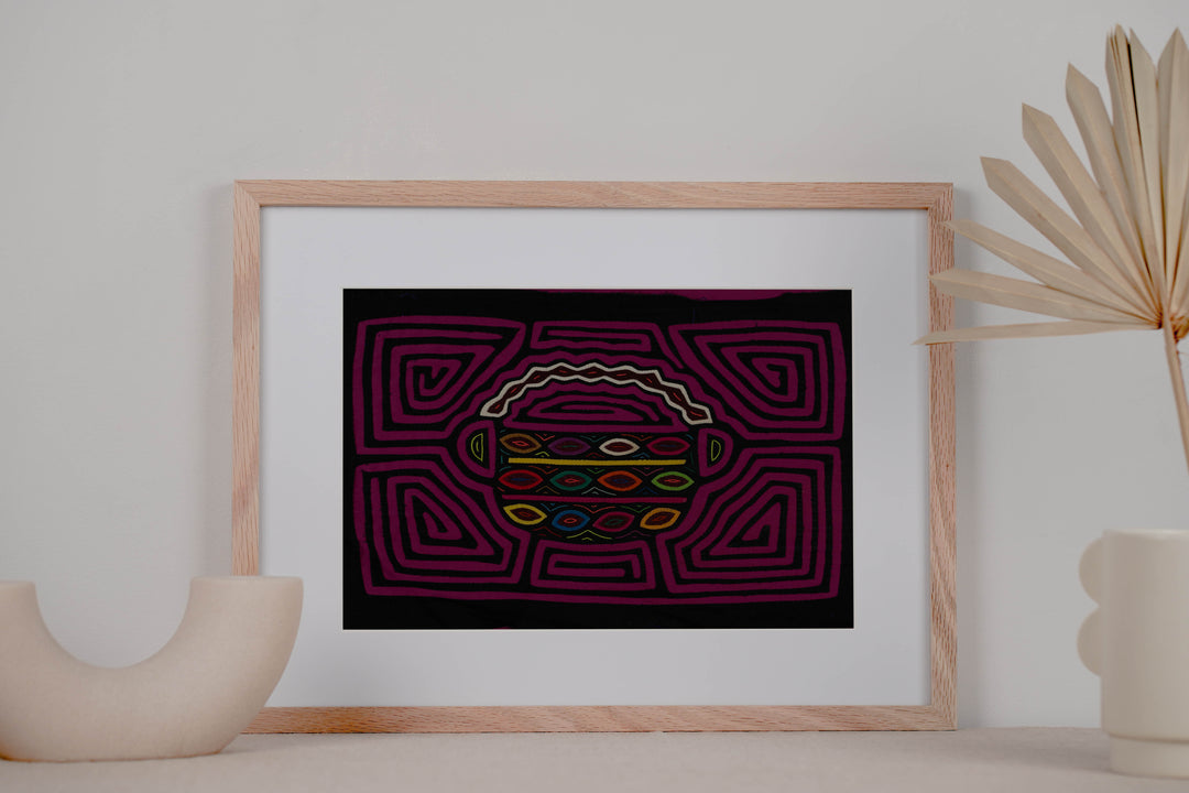Black And Purple Flower Basket Mola