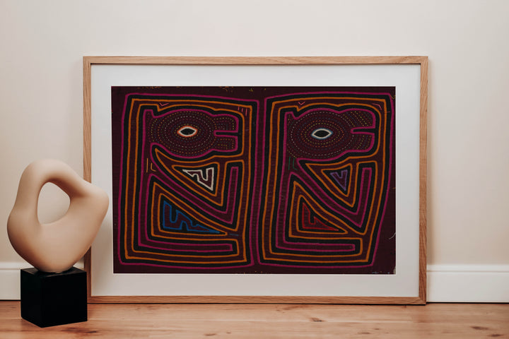 Traditional Purple Black And Gold Prayer Buddies Mola