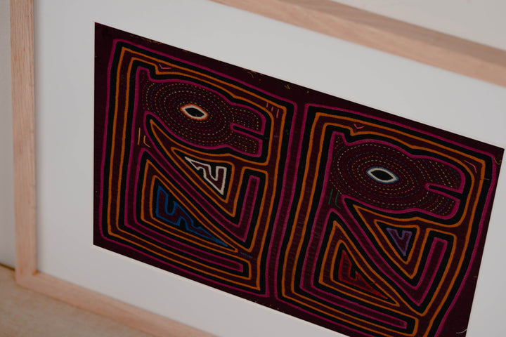 Traditional Purple Black And Gold Prayer Buddies Mola