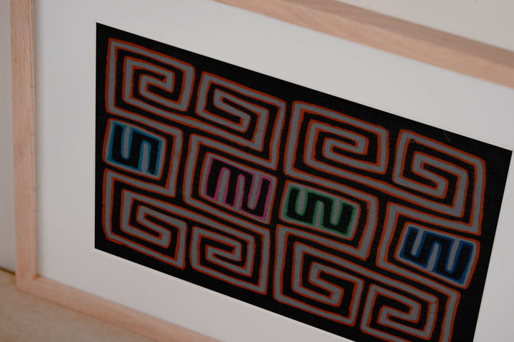 Traditional Orange And Gray Classic Design Mola