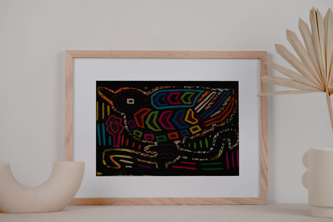 Vintage Rainbow Fancy Bird Mola