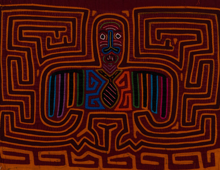 Vintage Orange And Maroon Necktie Mola