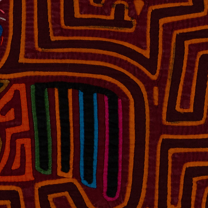 Vintage Orange And Maroon Necktie Mola