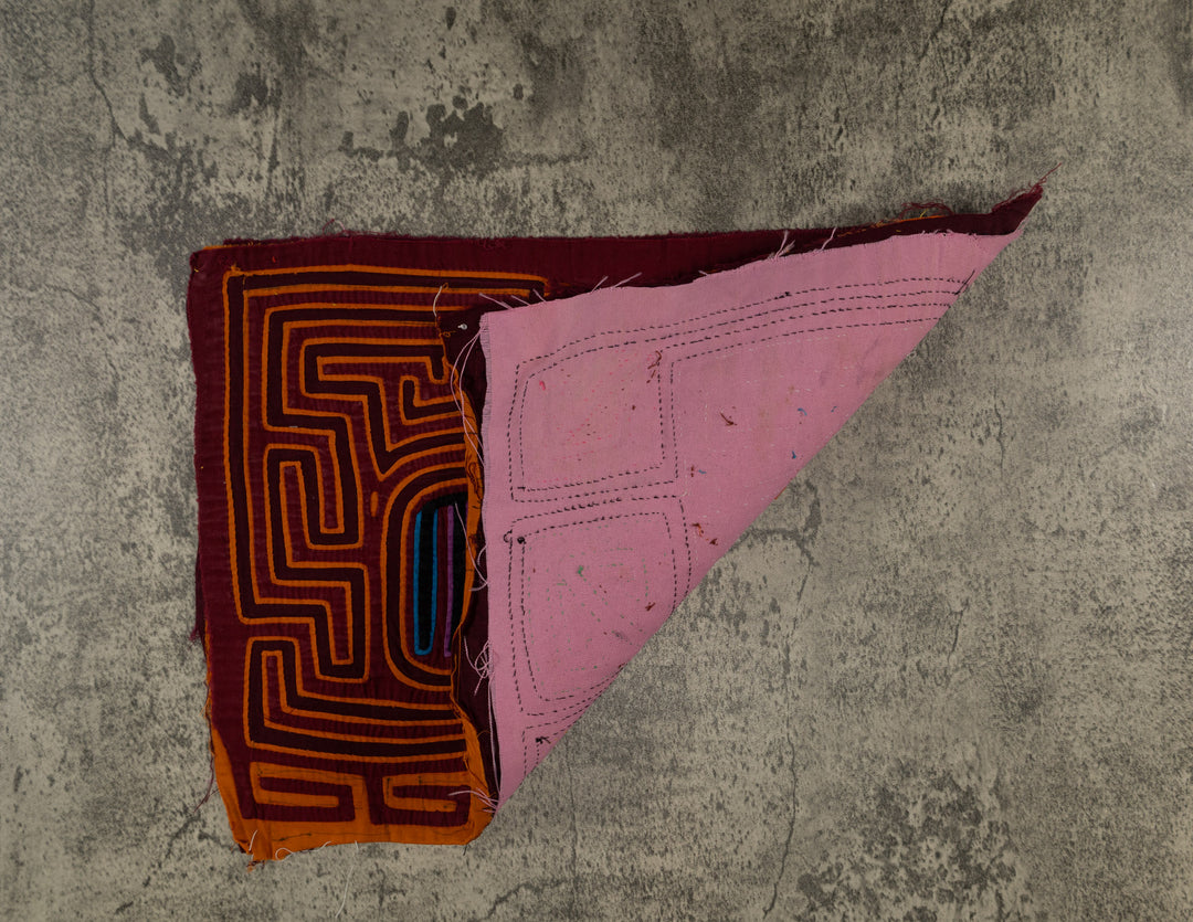 Vintage Orange And Maroon Necktie Mola